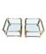 Acrylic Glass and Brass Side Tables in the style of Charles Hollis Jones, 1970s, Set of 2, Image 11