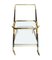 Brass and Black Lacquer Bar Trolley with Removable Tray by Cesare Lacca, 1950s, Image 7