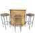 French Riviera Bamboo Bar with Decorative Floral Design Front, 1970s 5