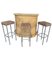French Riviera Bamboo Bar with Decorative Floral Design Front, 1970s, Image 15