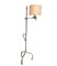 Spanish Adjustable Gilt Floor Lamp in Wrought Iron with Linen Shade, 1950s 3