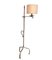 Spanish Adjustable Gilt Floor Lamp in Wrought Iron with Linen Shade, 1950s, Image 3