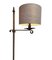 Spanish Adjustable Gilt Floor Lamp in Wrought Iron with Linen Shade, 1950s 7