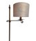 Spanish Adjustable Gilt Floor Lamp in Wrought Iron with Linen Shade, 1950s 5