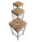 French Bar Stools in Faux Bamboo and Chrome with Leaf Fabric, 1960s, Set of 3, Image 4