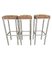 French Bar Stools in Faux Bamboo and Chrome with Leaf Fabric, 1960s, Set of 3, Image 10