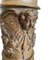 Large Antique Corinthian Column Lamps in Oak with Carved Cherubs, Set of 2 13