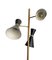 Stilnovo Style Black Lacquered Adjustable Floor Lamp in Brass 8