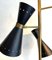Stilnovo Style Black Lacquered Adjustable Floor Lamp in Brass, Image 11