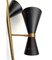 Stilnovo Style Black Lacquered Adjustable Floor Lamp in Brass 10