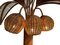 Lámpara de pie grande con forma de palmera de ratán, Imagen 4