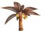 Große Palm Tree Stehlampe aus Rattan 6