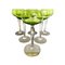 Bicchieri Hock in cristallo verde di Val Saint Lambert, set di 6, Immagine 1