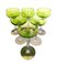 Bicchieri Hock in cristallo verde di Val Saint Lambert, set di 6, Immagine 4