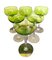 Bicchieri Hock in cristallo verde di Val Saint Lambert, set di 6, Immagine 5