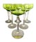 Bicchieri Hock in cristallo verde di Val Saint Lambert, set di 6, Immagine 2