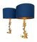 Table Lamps in Cast Bronze by Georges Mathias for Fondica, 1970s, Set of 2 3