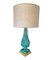 Large Spanish Turquoise Lamp in Ceramic from Ceramicas Bondia, 1950s 1
