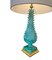 Large Spanish Turquoise Lamp in Ceramic from Ceramicas Bondia, 1950s 14