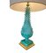 Lámpara española grande en turquesa de cerámica de Ceramicas Bondia, años 50, Imagen 13