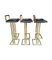 Stools in Gilt Metal with Black Leather Seat Pads in the style of Maison Jansen, 1970s, Set of 3 17