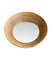 Espejo francés en forma de cuenco circular de bambú, años 60, Imagen 8