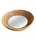 French Riviera Circular Bowl Shaped Mirror in Bamboo, 1960s 1