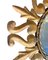 Spanish Oval Sunburst Wall Mirror in Ornate Gilt Metal, 1950s 3