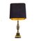Lampade a forma di pigna in ottone con paralume originale di Maison Charles, Francia, anni '60, Immagine 9