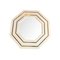 Lacquered Octagonal Mirror by Jean Claude Mahey, 1970s 1