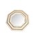 Lacquered Octagonal Mirror by Jean Claude Mahey, 1970s 4