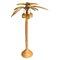 Large Palm Tree Floor Lamp in Rattan 1