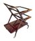 Bar Cart Trolley in Mahogany with Removable Trays by Cesare Lacca, 1950s 6