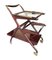 Bar Cart Trolley in Mahogany with Removable Trays by Cesare Lacca, 1950s 14