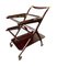 Bar Cart Trolley in Mahogany with Removable Trays by Cesare Lacca, 1950s, Image 9