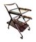 Bar Cart Trolley in Mahogany with Removable Trays by Cesare Lacca, 1950s, Image 2