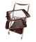 Bar Cart Trolley in Mahogany with Removable Trays by Cesare Lacca, 1950s, Image 12