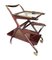 Bar Cart Trolley in Mahogany with Removable Trays by Cesare Lacca, 1950s, Image 4