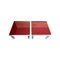 Red Glass and Acrylic Glass Side Tables, 1970s, Set of 2 1