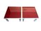 Red Glass and Acrylic Glass Side Tables, 1970s, Set of 2 2