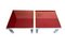 Tables d'Appoint en Verre Rouge et Acrylique, 1970s, Set de 2 2