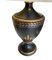 Black Ceramic Gilt Painted Lamps in Classical Style, 1970s, Set of 2 7