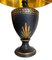Lámparas de cerámica negra pintada en dorado de estilo clásico, años 70. Juego de 2, Imagen 9