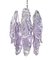 Chandelier in Purple and White Murano Glass Drops from Mazzega, 1970s 12