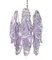 Chandelier in Purple and White Murano Glass Drops from Mazzega, 1970s, Image 12