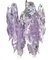 Chandelier in Purple and White Murano Glass Drops from Mazzega, 1970s 10