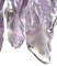 Chandelier in Purple and White Murano Glass Drops from Mazzega, 1970s 8