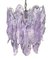 Chandelier in Purple and White Murano Glass Drops from Mazzega, 1970s 7