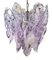 Chandelier in Purple and White Murano Glass Drops from Mazzega, 1970s 2