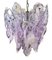 Chandelier in Purple and White Murano Glass Drops from Mazzega, 1970s, Image 2
